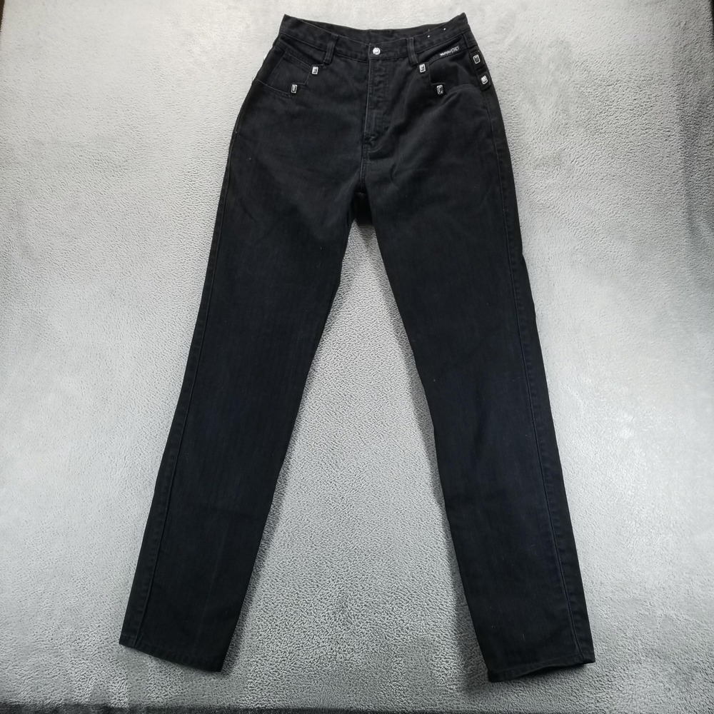 Western Ethics Jeans Womens 28 Black Straight Studded Bareback Festival